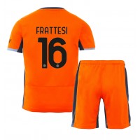 Camiseta Inter Milan Davide Frattesi #16 Tercera Equipación Replica 2023-24 para niños mangas cortas (+ Pantalones cortos)